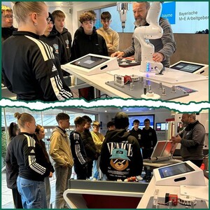 M+E Truck an der Schule Pfreimd